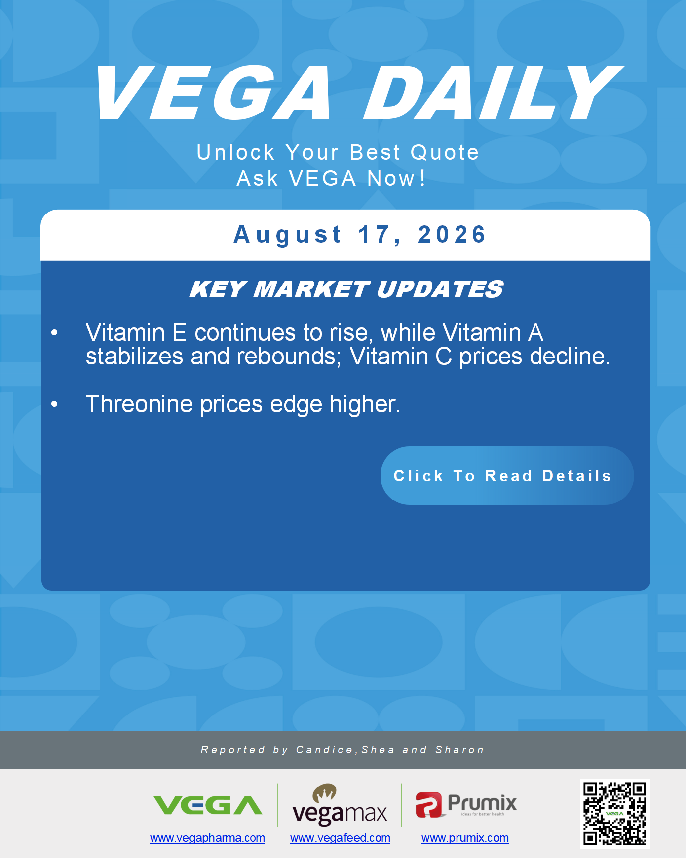 VEGA Daily 20260817 vitamin e vitamin a vitamin c threonine market trend.png